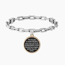 Carica l&#39;immagine nel visualizzatore di Gallery, Bracciale da donna in acciaio ciondolo tondo &quot;comfort fit&quot; Kidult 731924
