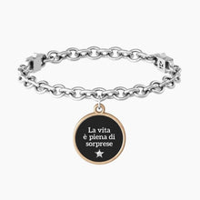 Carica l&#39;immagine nel visualizzatore di Gallery, Bracciale da donna in acciaio ciondolo tondo &quot;comfort fit&quot; Kidult 731925
