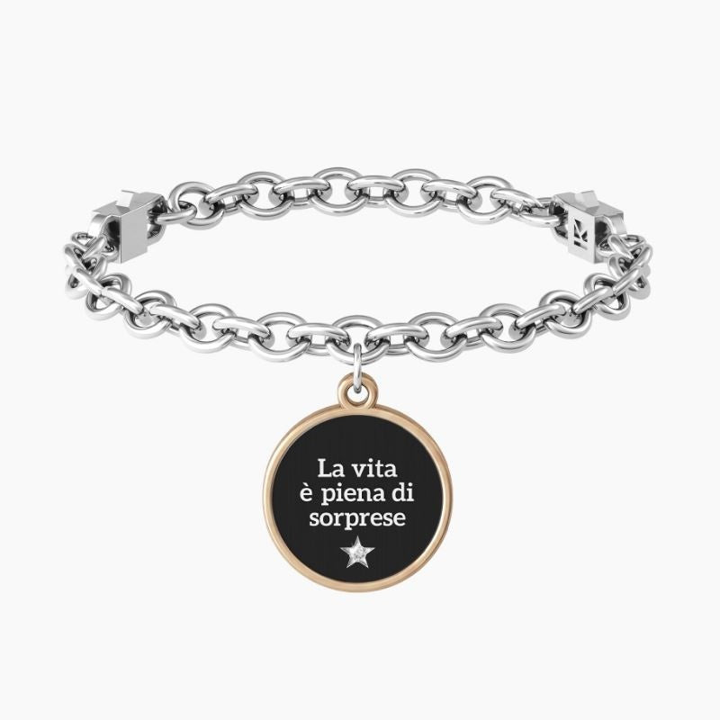 Pulsera de mujer Kidult 731925 de acero con colgante redondo 