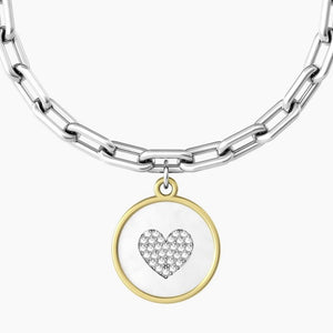 Bracciale da donna in acciaio ciondolo tondo "comfort fit" Kidult 731926