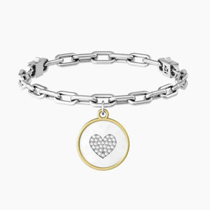 Bracciale da donna in acciaio ciondolo tondo "comfort fit" Kidult 731926