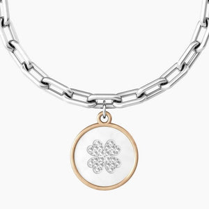 Bracciale da donna in acciaio ciondolo tondo "comfort fit" Kidult 731927
