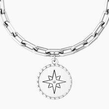 Carica l&#39;immagine nel visualizzatore di Gallery, Bracciale da donna in acciaio ciondolo tondo &quot;comfort fit&quot; Kidult 731929
