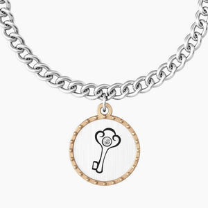 Bracciale da donna in acciaio ciondolo tondo "comfort fit" Kidult 731930
