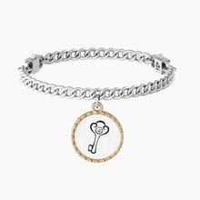 Carica l&#39;immagine nel visualizzatore di Gallery, Bracciale da donna in acciaio ciondolo tondo &quot;comfort fit&quot; Kidult 731930
