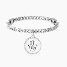 Carica l&#39;immagine nel visualizzatore di Gallery, Bracciale da donna in acciaio ciondolo tondo &quot;comfort fit&quot; Kidult 731931
