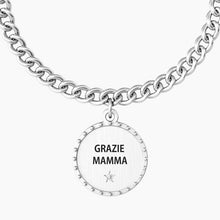 Carica l&#39;immagine nel visualizzatore di Gallery, Bracciale da donna in acciaio ciondolo tondo &quot;comfort fit&quot; Kidult 731932
