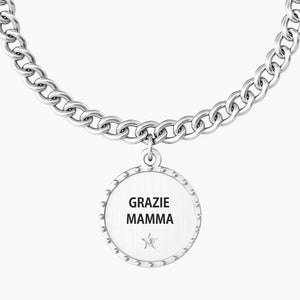 Bracciale da donna in acciaio ciondolo tondo "comfort fit" Kidult 731932