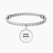 Carica l&#39;immagine nel visualizzatore di Gallery, Bracciale da donna in acciaio ciondolo tondo &quot;comfort fit&quot; Kidult 731932

