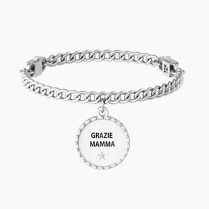 Bracciale da donna in acciaio ciondolo tondo "comfort fit" Kidult 731932