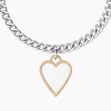 Cargar imagen en el visor de la galería, Kidult 731936 Pulsera de acero con colgante de corazón &quot;comfort fit&quot; para mujer
