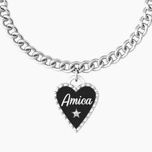 Carica l&#39;immagine nel visualizzatore di Gallery, Bracciale da donna in acciaio ciondolo cuore &quot;comfort fit&quot; Kidult 731937
