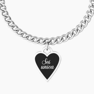 Bracciale da donna in acciaio ciondolo cuore "comfort fit" Kidult 731937