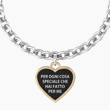 Carica l&#39;immagine nel visualizzatore di Gallery, Bracciale da donna in acciaio ciondolo cuore &quot;comfort fit&quot; Kidult 731942
