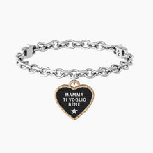 Cargar imagen en el visor de la galería, Pulsera de mujer Kidult 731942 de acero con colgante de corazón &quot;comfort fit&quot;.
