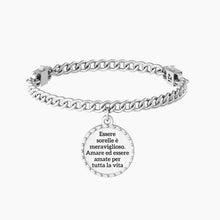 Cargar imagen en el visor de la galería, Pulsera de mujer Kidult 731947 de acero con colgante redondo &quot;comfort fit&quot;
