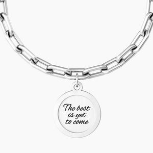 Bracciale da donna in acciaio ciondolo tondo "comfort fit" Kidult 731952