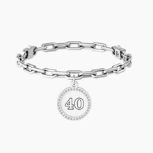 Carica l&#39;immagine nel visualizzatore di Gallery, Bracciale da donna in acciaio ciondolo tondo &quot;comfort fit&quot; Kidult 731952
