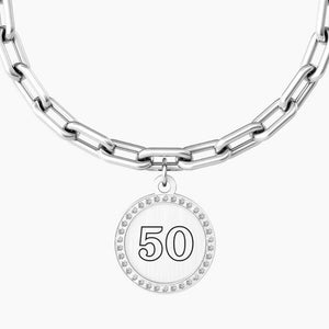 Bracciale da donna in acciaio ciondolo tondo "comfort fit" Kidult 731953