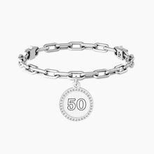 Carica l&#39;immagine nel visualizzatore di Gallery, Bracciale da donna in acciaio ciondolo tondo &quot;comfort fit&quot; Kidult 731953
