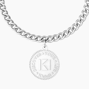 Bracciale da donna in acciaio ciondolo tondo "comfort fit" Kidult 731956