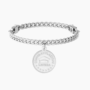 Bracciale da donna in acciaio ciondolo tondo "comfort fit" Kidult 731956