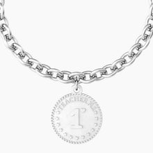 Carica l&#39;immagine nel visualizzatore di Gallery, Bracciale da donna in acciaio ciondolo tondo &quot;comfort fit&quot; Kidult 731957
