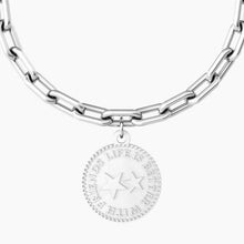 Carica l&#39;immagine nel visualizzatore di Gallery, Bracciale da donna in acciaio ciondolo tondo &quot;comfort fit&quot; Kidult 731958
