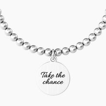 Carica l&#39;immagine nel visualizzatore di Gallery, Bracciale da donna in acciaio con sfere tondo cuore Farfalla Kidult 731960
