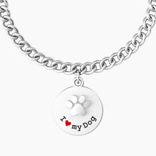 Carica l&#39;immagine nel visualizzatore di Gallery, Bracciale da donna in acciaio ciondolo tondo &quot;comfort fit&quot; Kidult 731963
