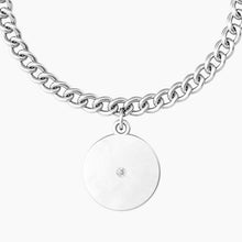 Carica l&#39;immagine nel visualizzatore di Gallery, Bracciale da donna in acciaio ciondolo tondo &quot;comfort fit&quot; Kidult 731963
