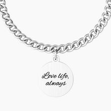 Carica l&#39;immagine nel visualizzatore di Gallery, Bracciale da donna in acciaio ciondolo tondo &quot;comfort fit&quot; Kidult 731965
