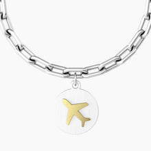 Carica l&#39;immagine nel visualizzatore di Gallery, Bracciale da donna in acciaio ciondolo tondo &quot;comfort fit&quot; Kidult 731967
