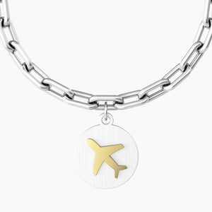 Bracciale da donna in acciaio ciondolo tondo "comfort fit" Kidult 731967