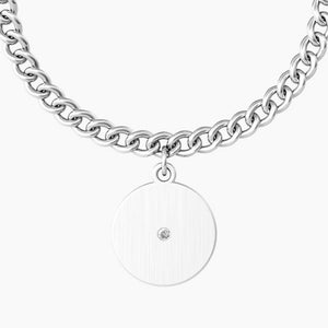 Bracciale da donna in acciaio ciondolo tondo "comfort fit" Kidult 731970