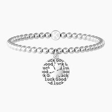 Load image into Gallery viewer, Women&#39;s steel bracelet with spheres and round four-leaf clover pendant Kidult 731973
