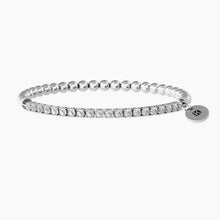 Load image into Gallery viewer, Elastic steel women&#39;s bracelet with zircon balls and tennis Kidult 731974
