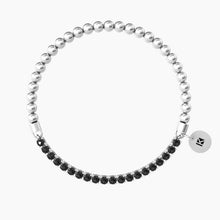 Carica l&#39;immagine nel visualizzatore di Gallery, Bracciale da donna in acciaio elastico con sfere e tennis in zirconi Kidult 731975
