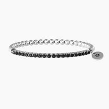 Carica l&#39;immagine nel visualizzatore di Gallery, Bracciale da donna in acciaio elastico con sfere e tennis in zirconi Kidult 731975
