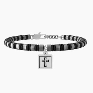 Pulsera de hombre Kidult 731978 de acero con colgante cuadrado