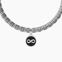Cargar imagen en el visor de la galería, Pulsera de hombre Kidult 731984 de acero con colgante redondo Infinito
