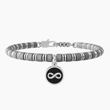 Cargar imagen en el visor de la galería, Pulsera de hombre Kidult 731984 de acero con colgante redondo Infinito

