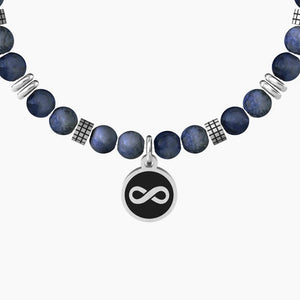 Pulsera para hombre de acero con esferas colgantes redondas Infinito Kidult 731986