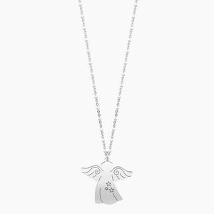 Collana da donna in acciaio con ciondolo angelo Kidult 751002