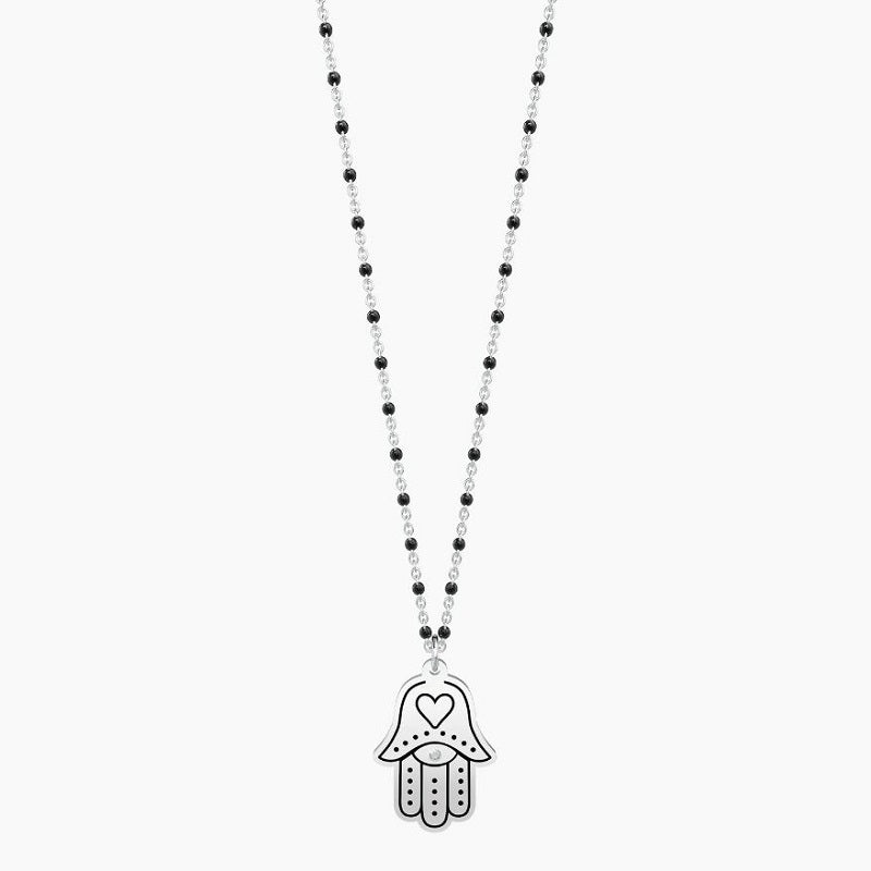 Collana da donna in acciaio con ciondolo mano di fatima Kidult 751008