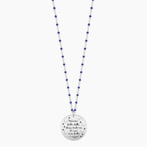 Collana da donna in acciaio con ciondolo tondo Siamo fatti della,,, Kidult 751023