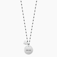 Load image into Gallery viewer, Women&#39;s steel necklace with round pendant Happiness is not... Kidult 751025
