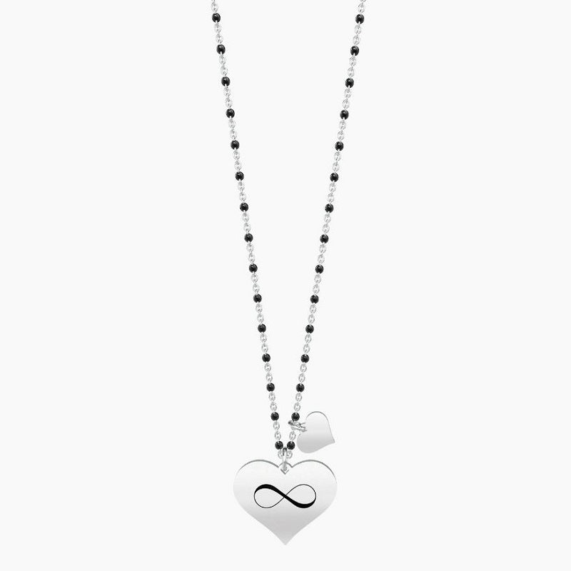 Kidult 751040 women's steel necklace with Infinity heart pendant