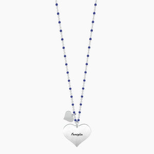 Collana da donna in acciaio con ciondolo cuore Dove la vita... Kidult 751041