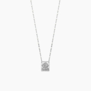 Collana da donna in acciaio con ciondolo Life always offers you... Kidult 751048